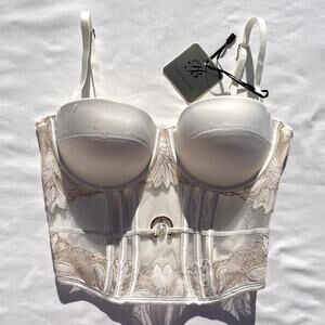 Honey Birdette White and Cream Bra